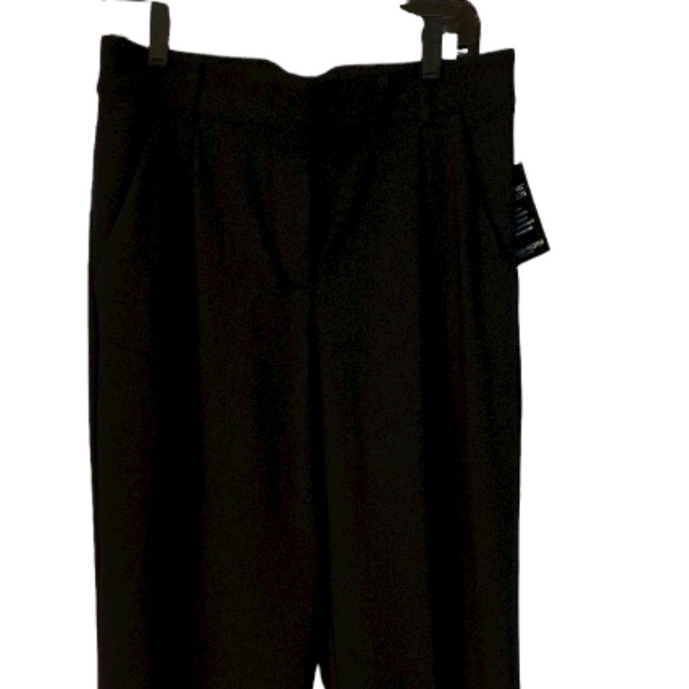 Boston Proper Beyond Travel Elastic Back Trouser Jet Black Sz 10 NWT